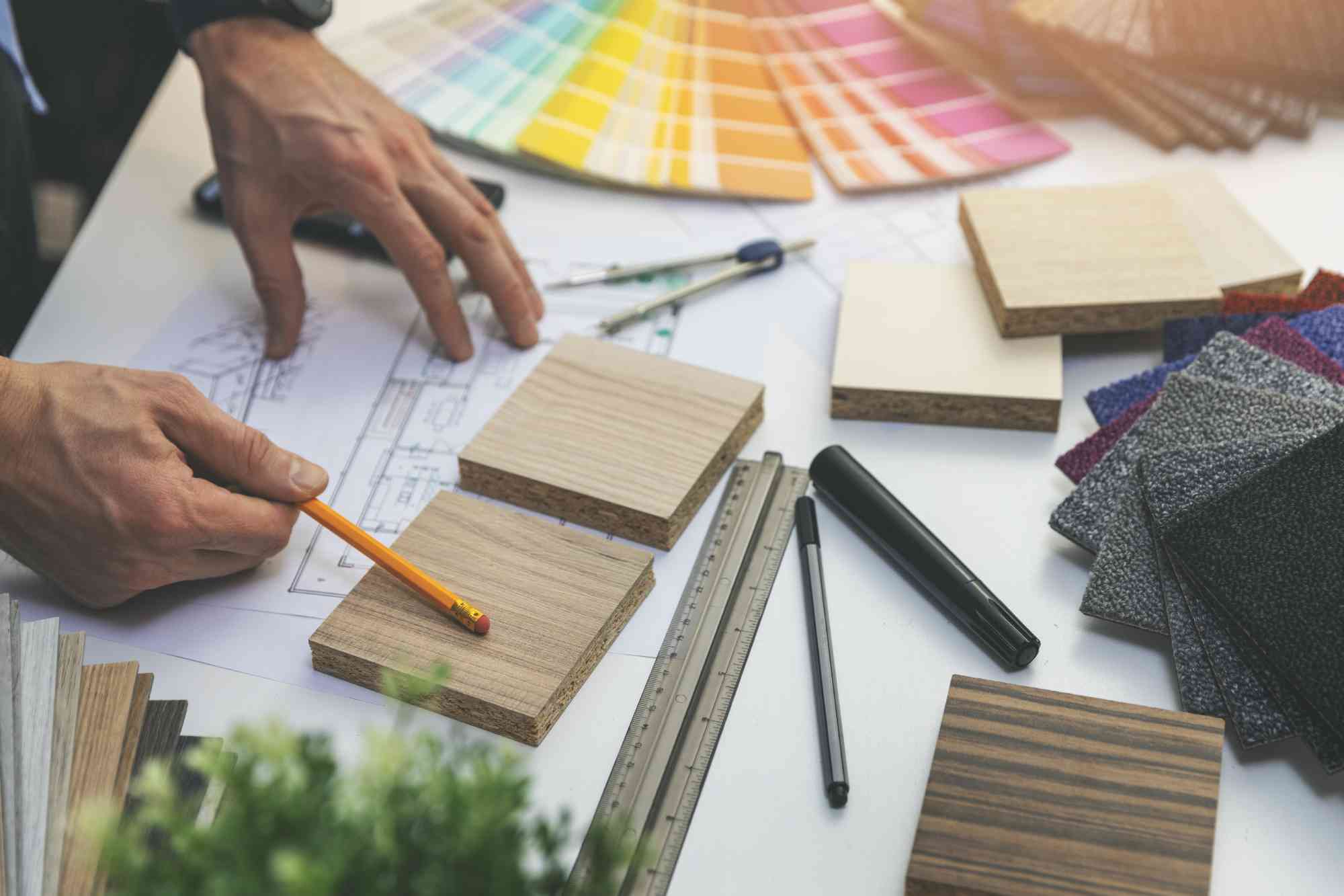 Planung, Farb- und Materialmuster